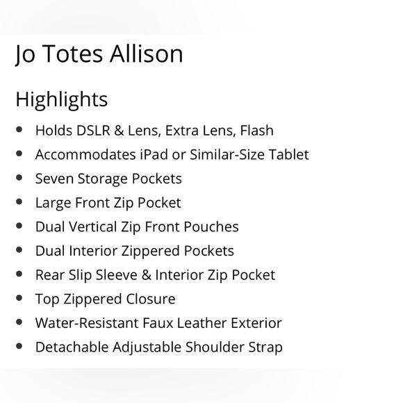 JoTotes Black Purse & Camerabag - Picture 14 of 14